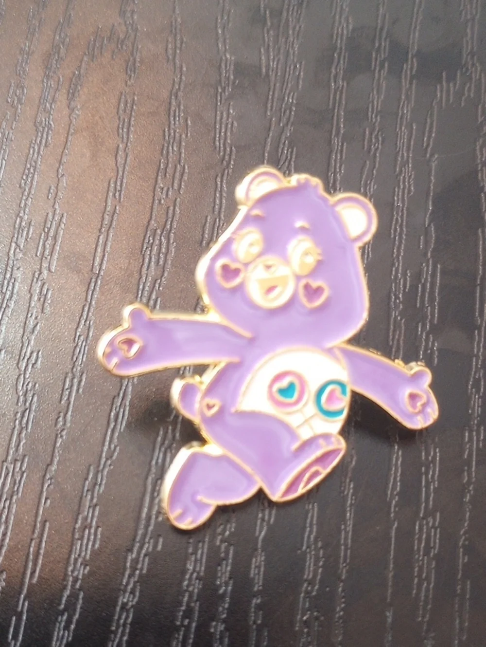 Purple Cute Care Bear Enamel Pin Brooch